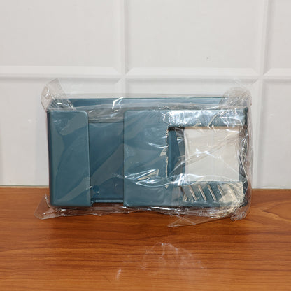 Wall Mounted Multi-Purpose Storage Holder – Mobile and Remote Control Organizer (1 Pc)