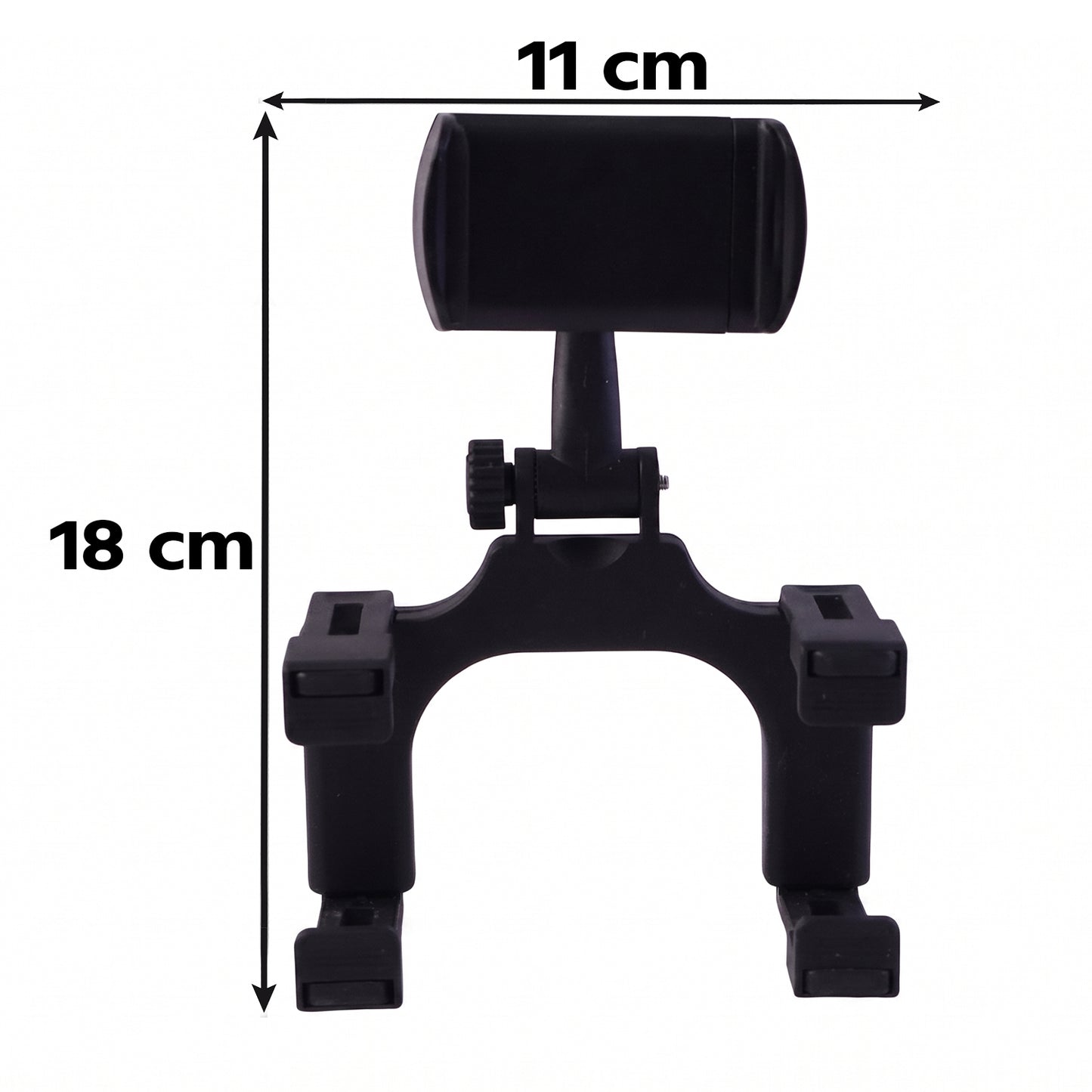 360 Degree Car Rear View Mirror Mobile Phone Holder Adjustable Mount (1 Pc)