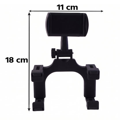 360 Degree Car Rear View Mirror Mobile Phone Holder Adjustable Mount (1 Pc)