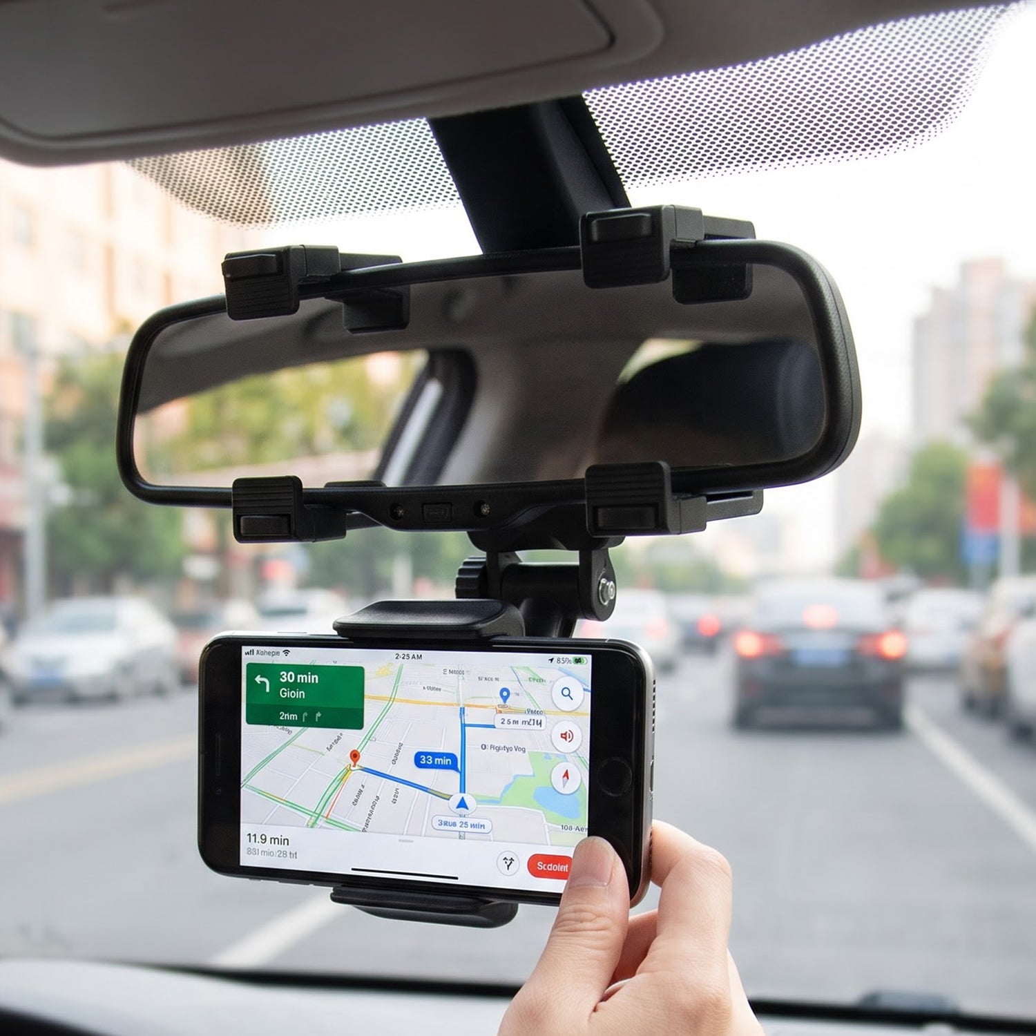 Car Rear View Mobile Holder – Universal Phone Mount | PHOBIA