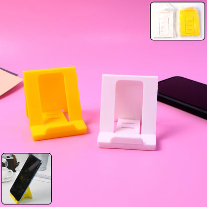 Durable Plastic Mobile Phone Stand with Angled Support (1 Pc / Mix Color)