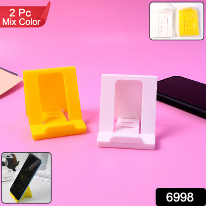 Durable Plastic Mobile Phone Stand with Angled Support (1 Pc / Mix Color)
