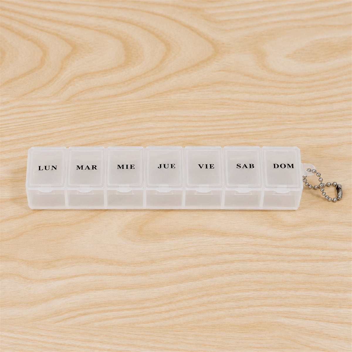 Medicine Pill Box with Clear Flip Lids for Weekly Travel Storage (7 Compartment)