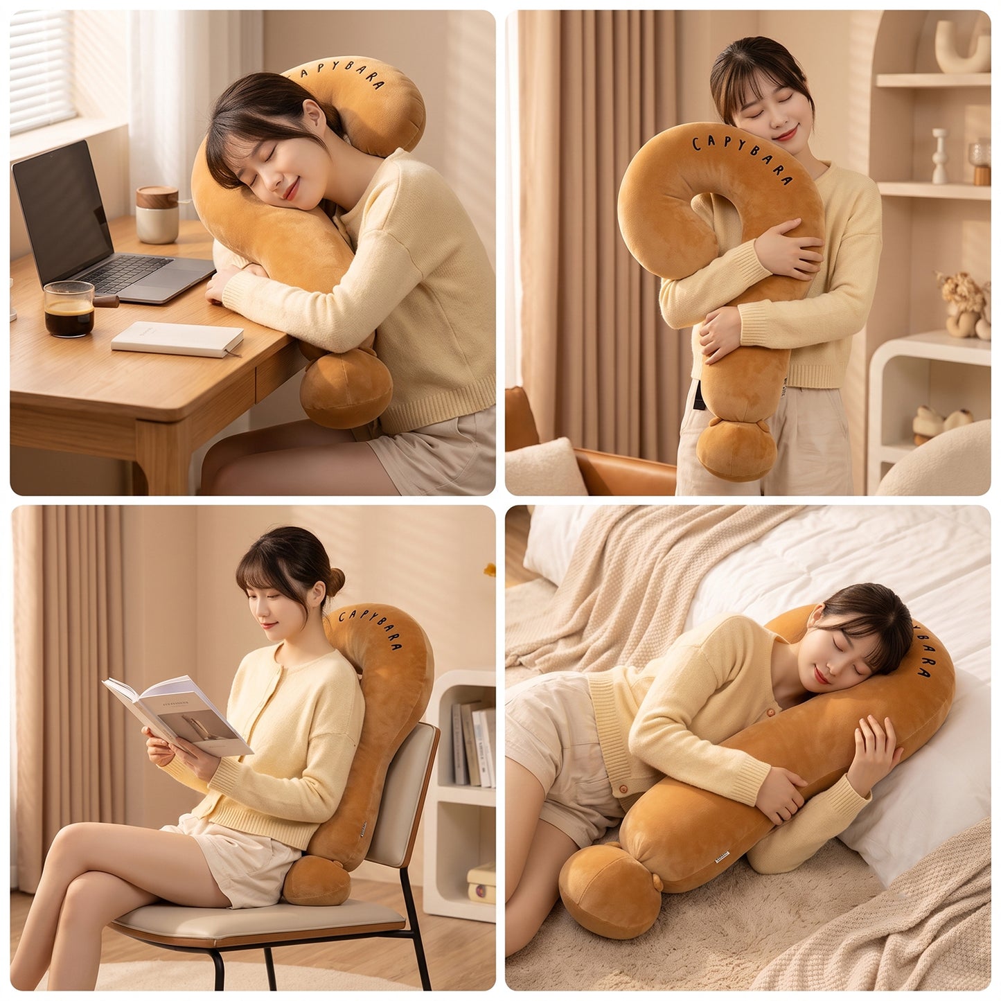 Mix Design Travel Neck Pillow U Shape Soft Head Support Cushion (1 Pc)