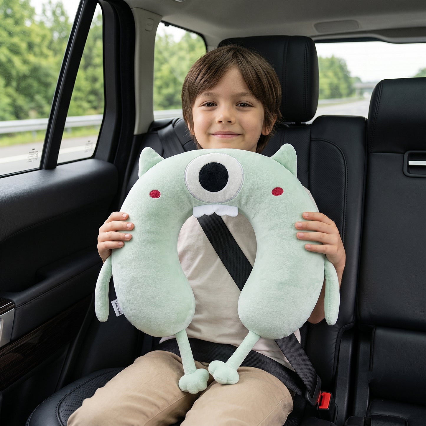 Mix Design Travel Neck Pillow U Shape Soft Head Support Cushion (1 Pc)