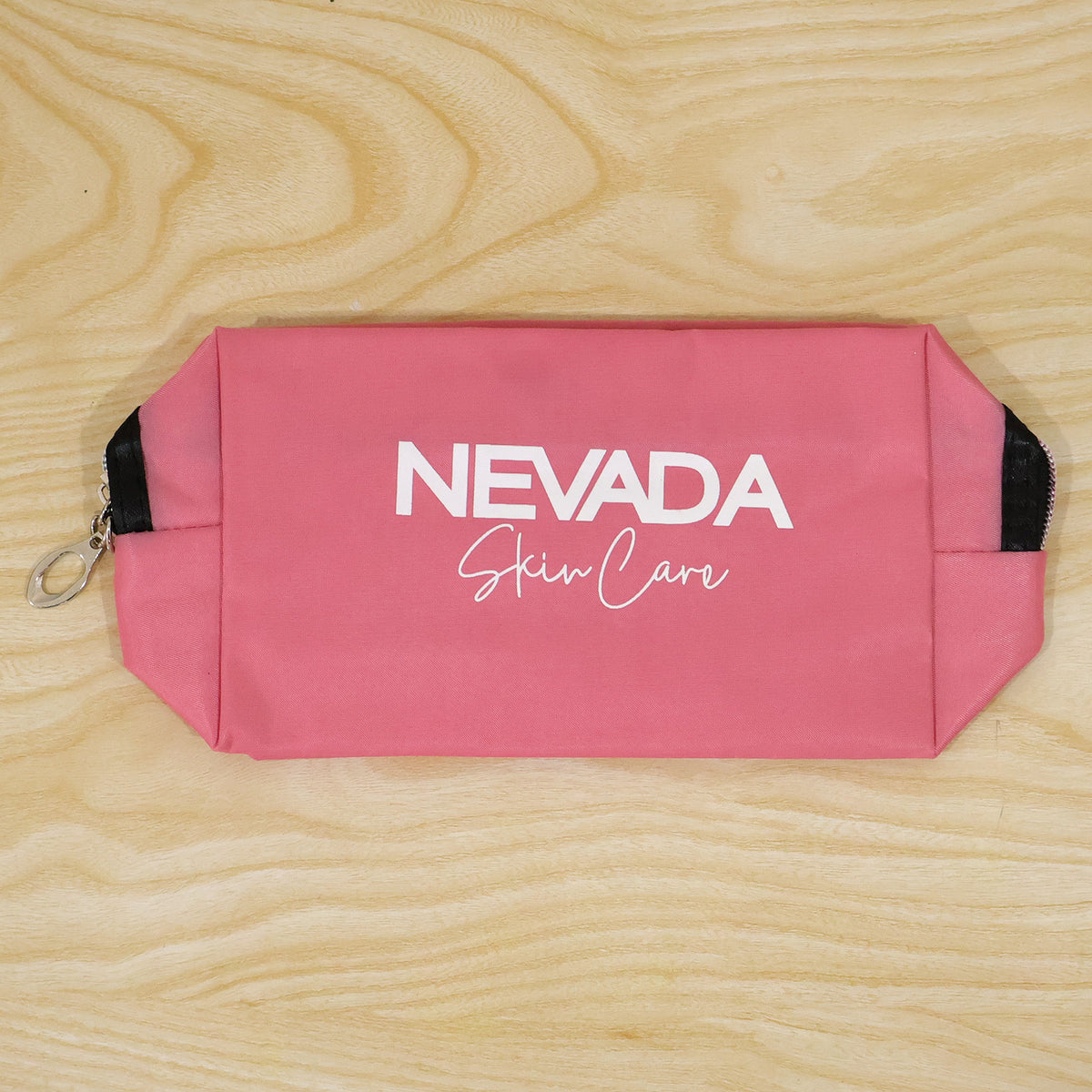 Cosmetic Pouch with Zipper Closure and Detachable Wrist Strap (1 Pc, 23x10.7 Cm)