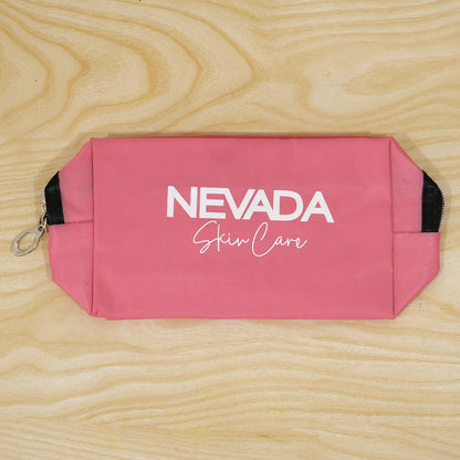 Cosmetic Pouch with Zipper Closure and Detachable Wrist Strap (1 Pc, 23x10.7 Cm)
