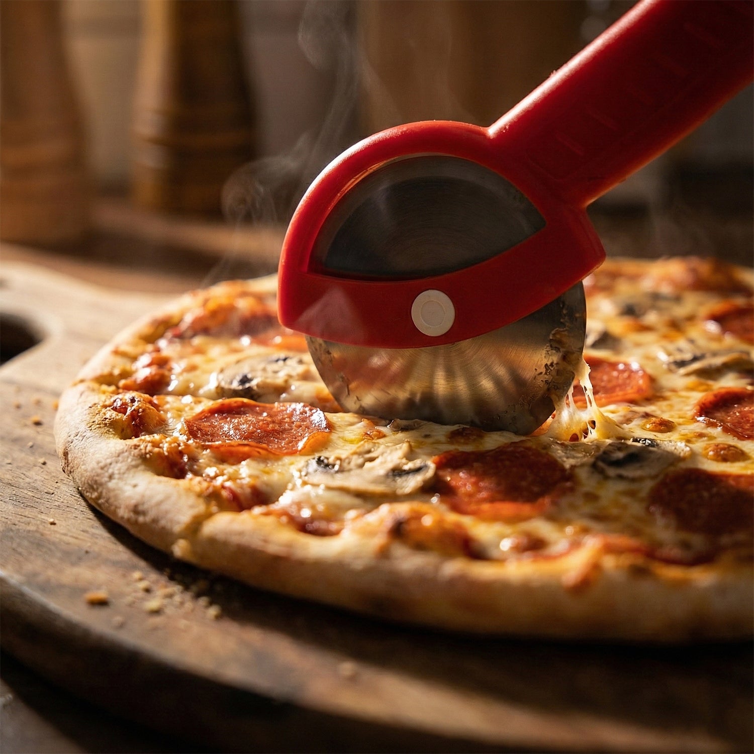 Multipurpose Pizza Cutter with Ergonomic Handle (1 Pc)
