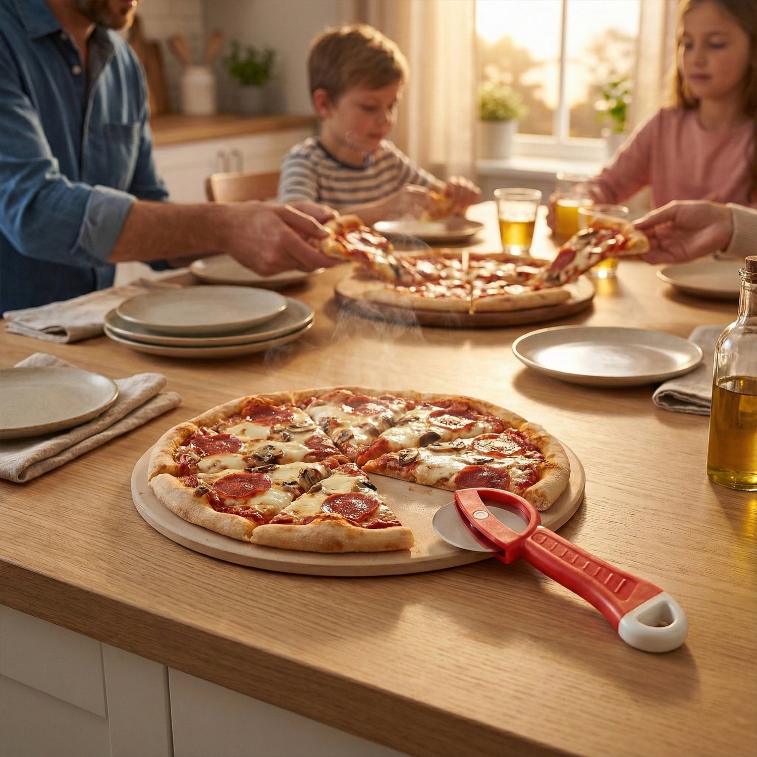 Multipurpose Pizza Cutter with Ergonomic Handle (1 Pc)