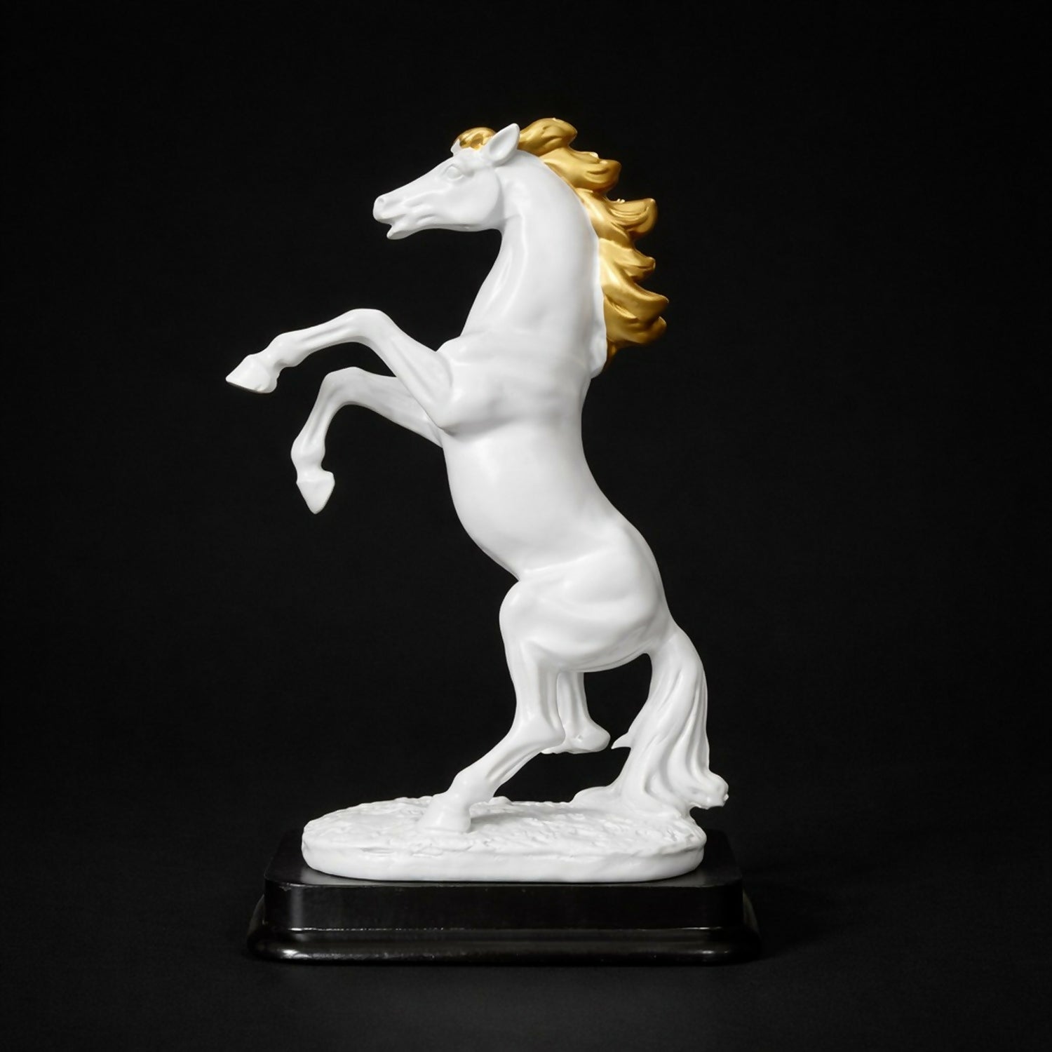 White Horse poly-resin Showpiece for Home Decor | Lucky Horse Statue | Office Table Decor