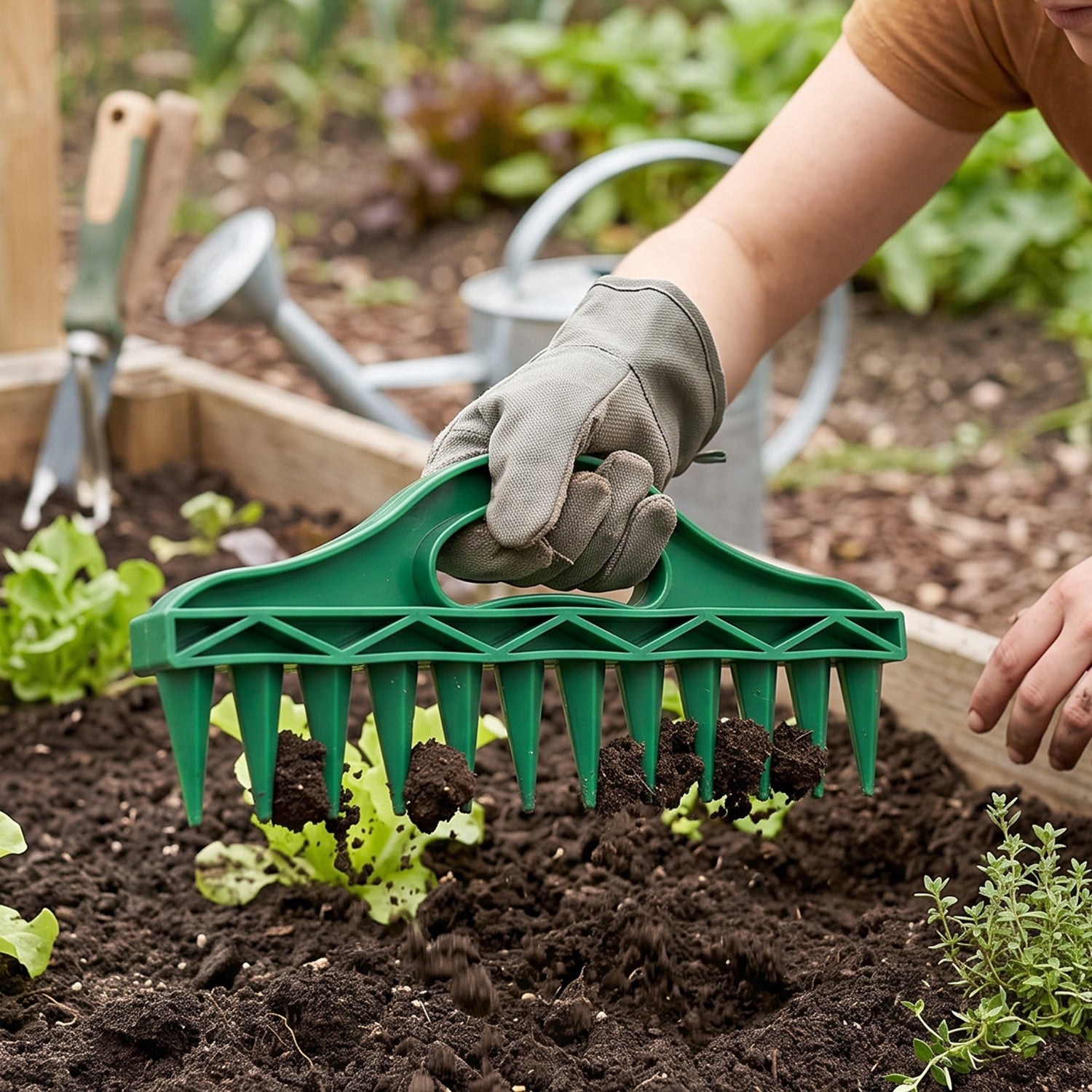 Garden Seeding Punch Tool, Hand Soil Loosener and Seed Planter (1 Pc)