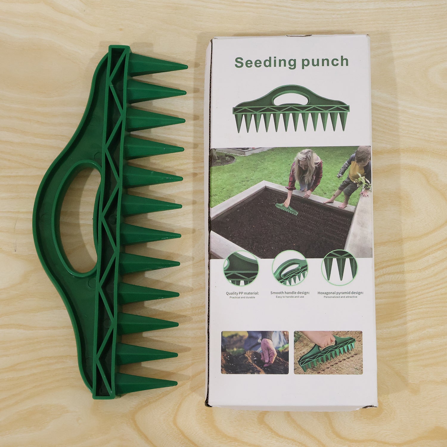 Garden Seeding Punch Tool, Hand Soil Loosener and Seed Planter (1 Pc)