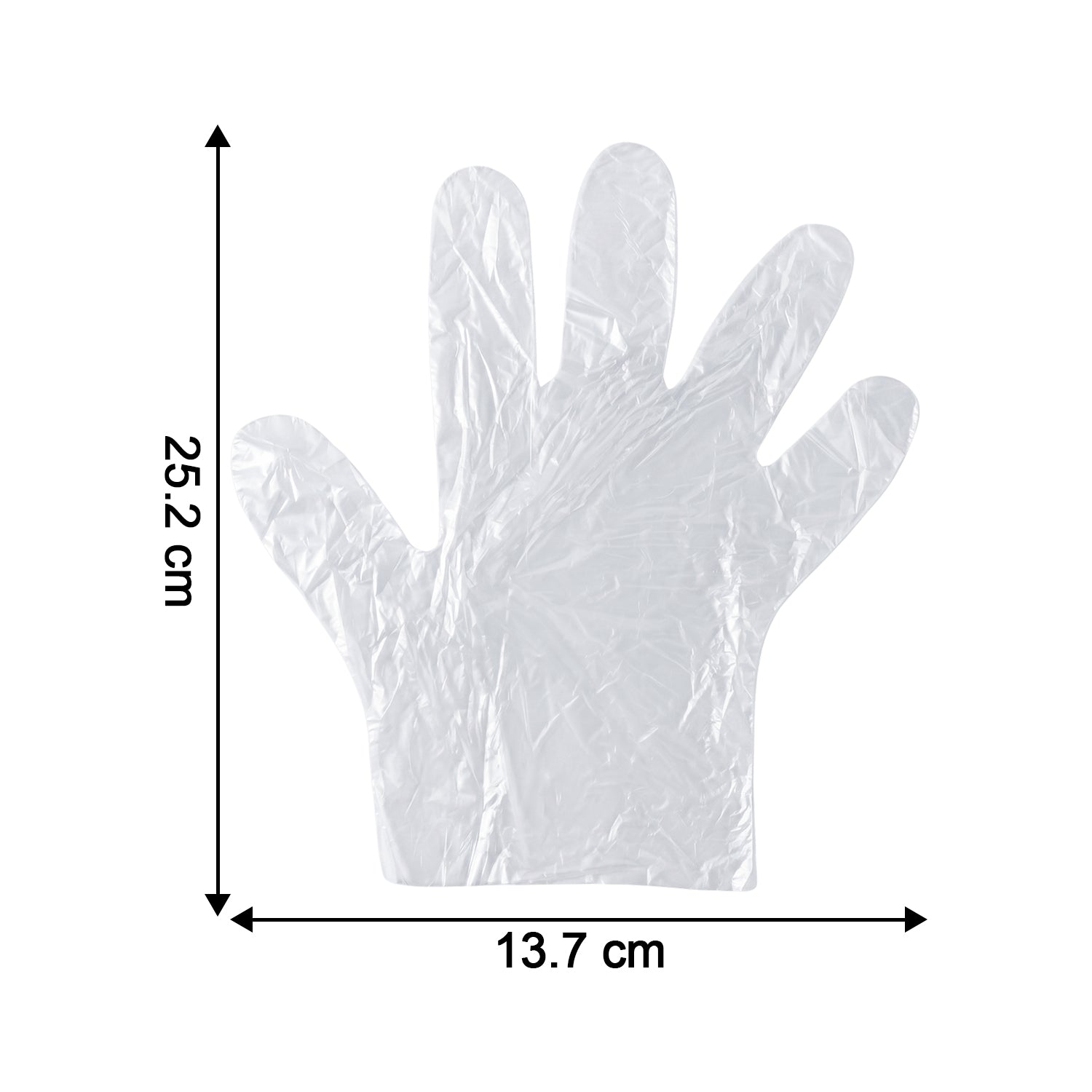 Disposable clear plastic gloves pack