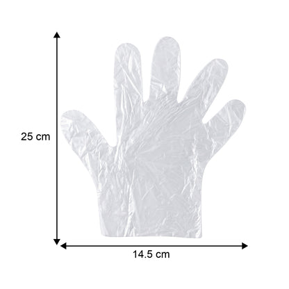 Plastic disposable gloves for single use