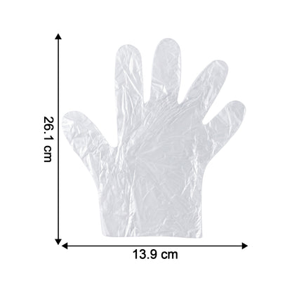 Clear Plastic Gloves Folded