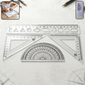 Student Geometry Ruler Set – Accurate 20cm Drawing Tools