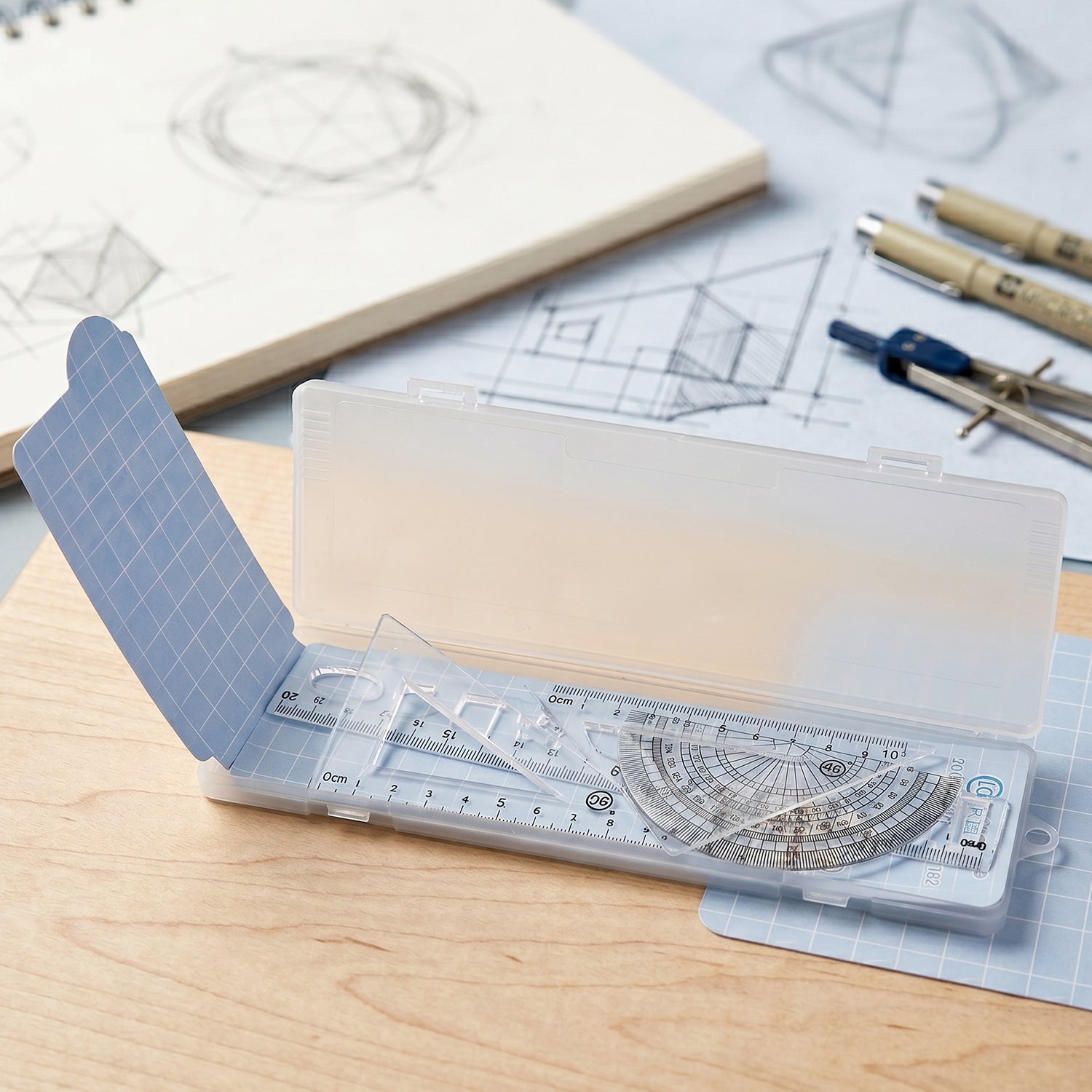 Protractor set square school