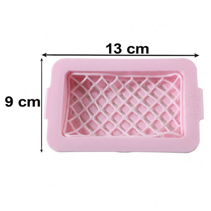 Plastic Soap Box Dish with Drain Tray for Bathroom and Kitchen (1 Pc)