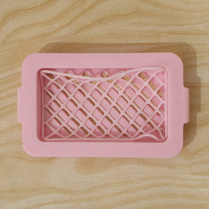 Plastic Soap Box Dish with Drain Tray for Bathroom and Kitchen (1 Pc)