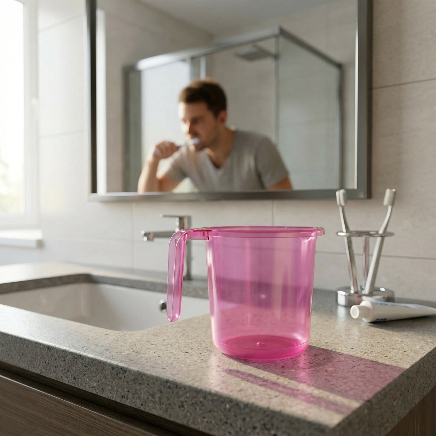 Bathroom Essentials: Stylish Mug for Organization (Muga, Mix Color)