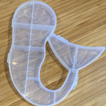 Mermaid Shape Storage Box Plastic Jewellery Organizer Multi Compartment (1 Pc)