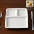 Plastic 3-Compartment Plate – Durable & Portion-Controlled Meal Serving