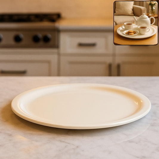 Large Round Multi-Purpose Serving Plate / Tray (1 Pc / 40 Cm)
