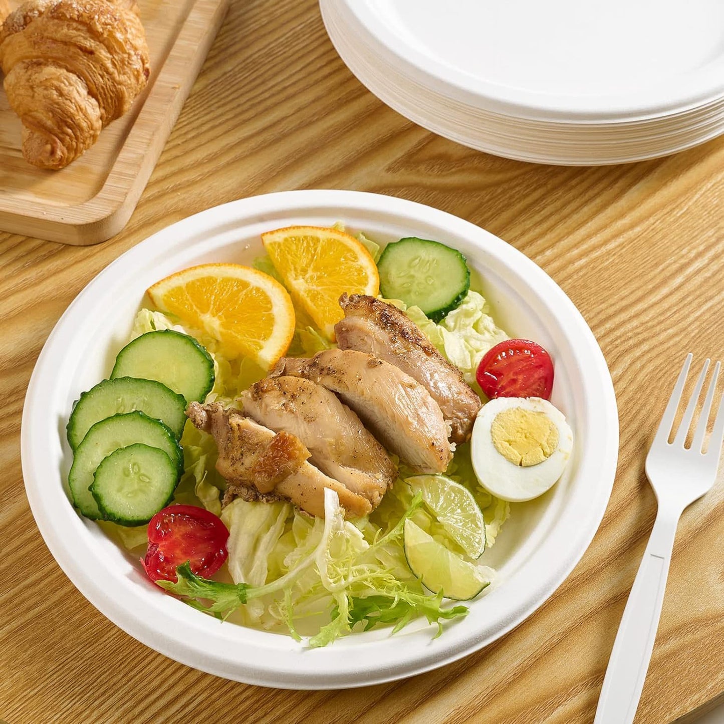 Freshee 9 Inch Compostable Bagasse Plate (10 Pc)