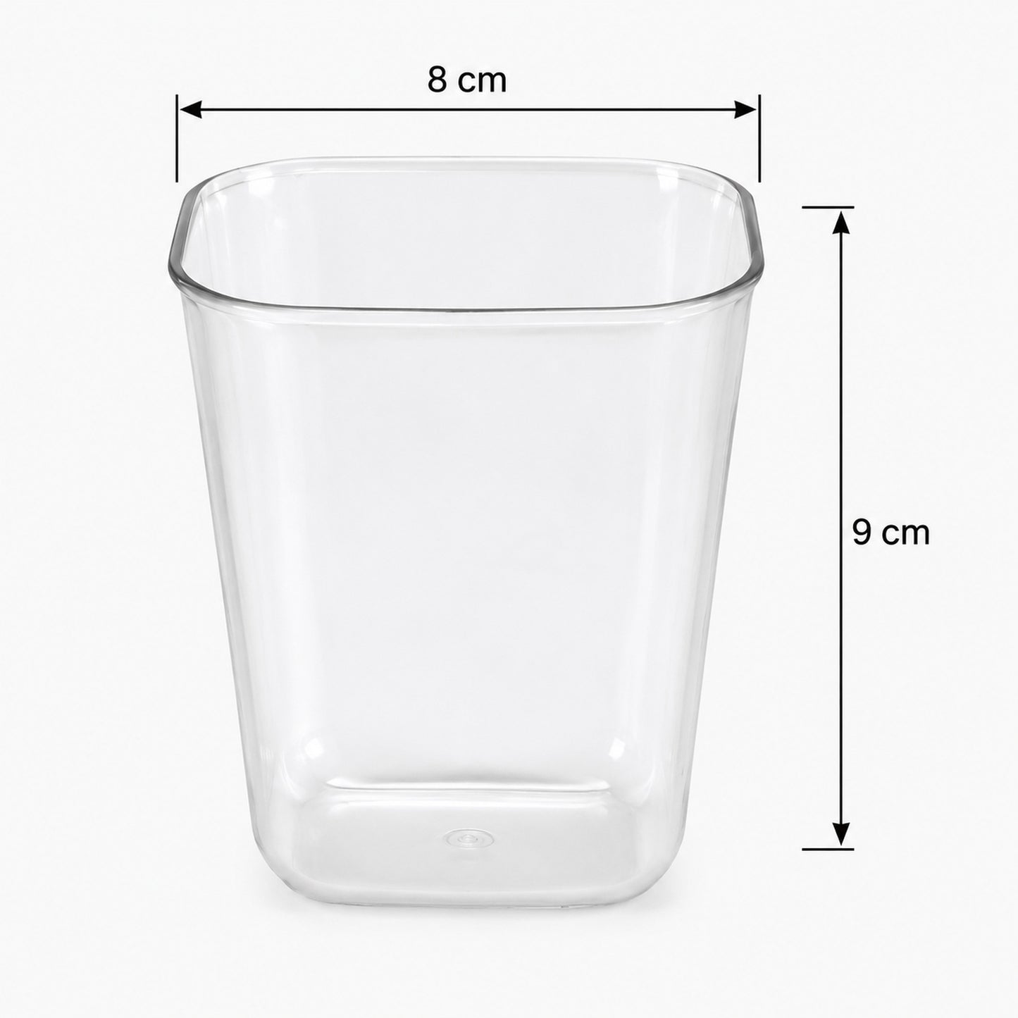 Transparent Diamond Plastic Glass Set – 6 Pieces with Tray