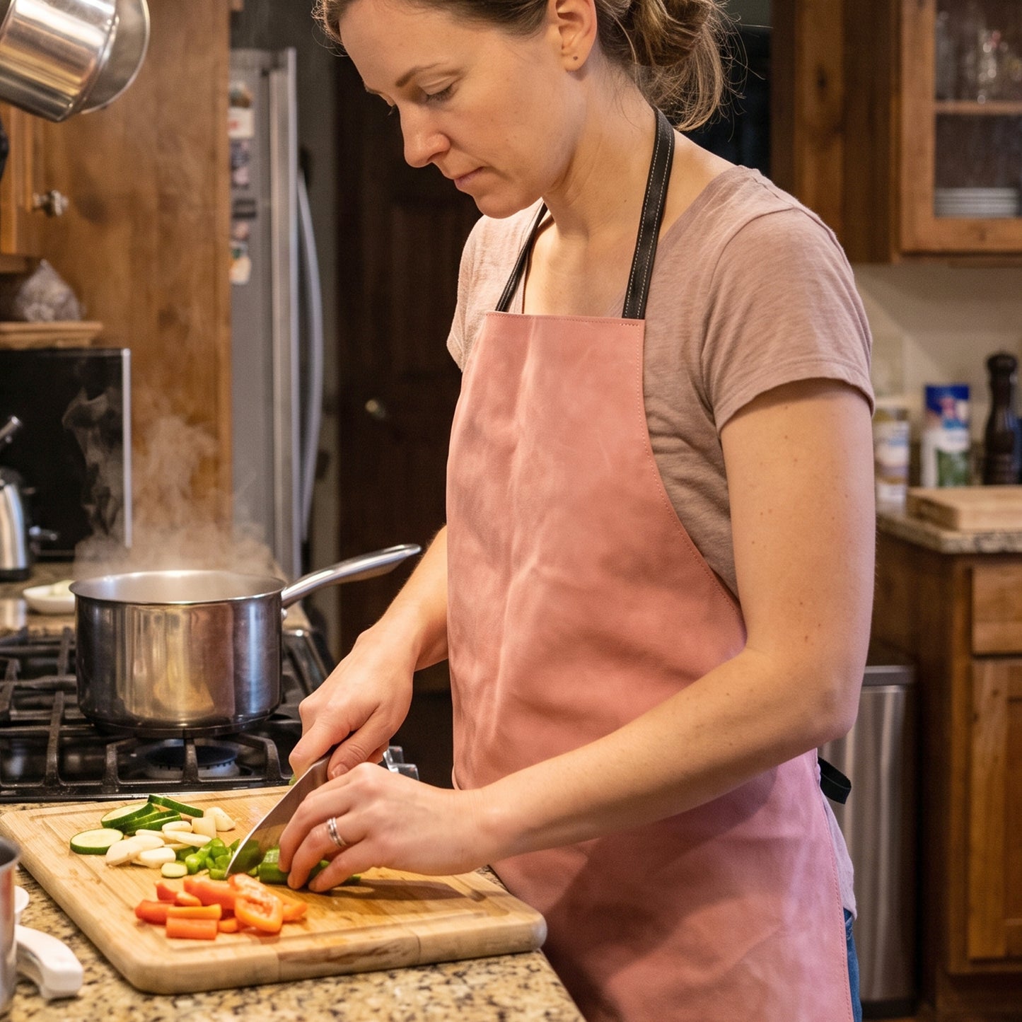Durable Premium Kitchen Apron with Adjustable Neck Strap and Pocket (1 Pc)
