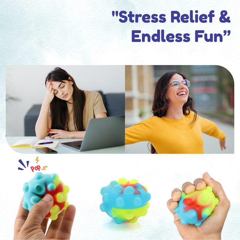 Aditi LED Pop-It Stress Ball for Kids & Adults – Light-Up Squeeze Toy for Relaxation & Sensory Play