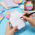 Push Bubble Pop It Fidget Diary Pastel Hexagon Notebook for Kids (1 Pc)