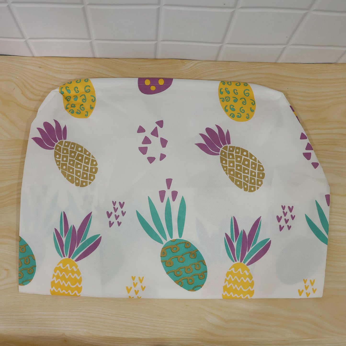 Printed Fabric Clothes Storage Bag Foldable Laundry Basket Hamper (1 Pc)