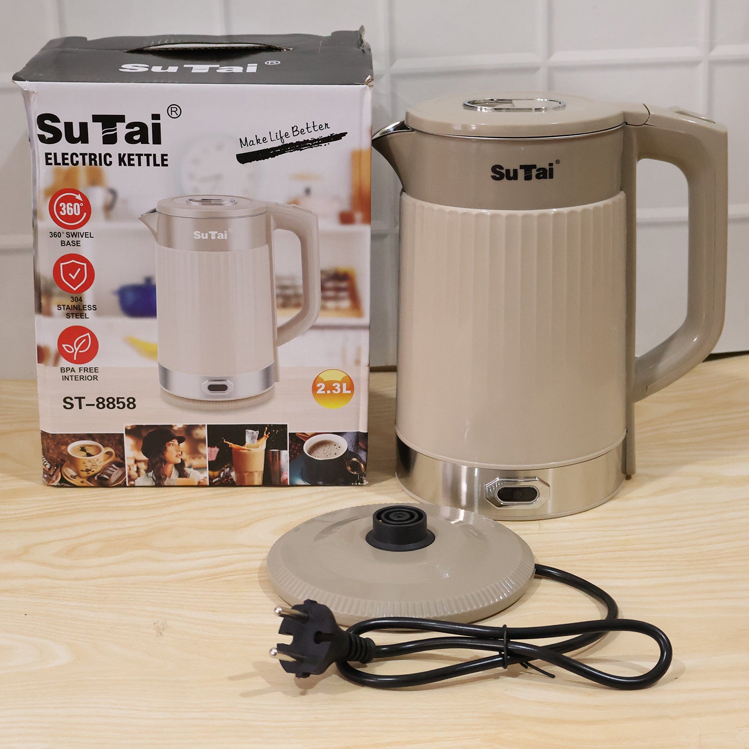 Electric Kettle 2.3 Litre, Fast Boiling Water Kettle with Auto Shut-Off (1 Pc)