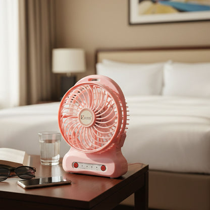 Portable USB Rechargeable Desk Fan (1 Pc)
