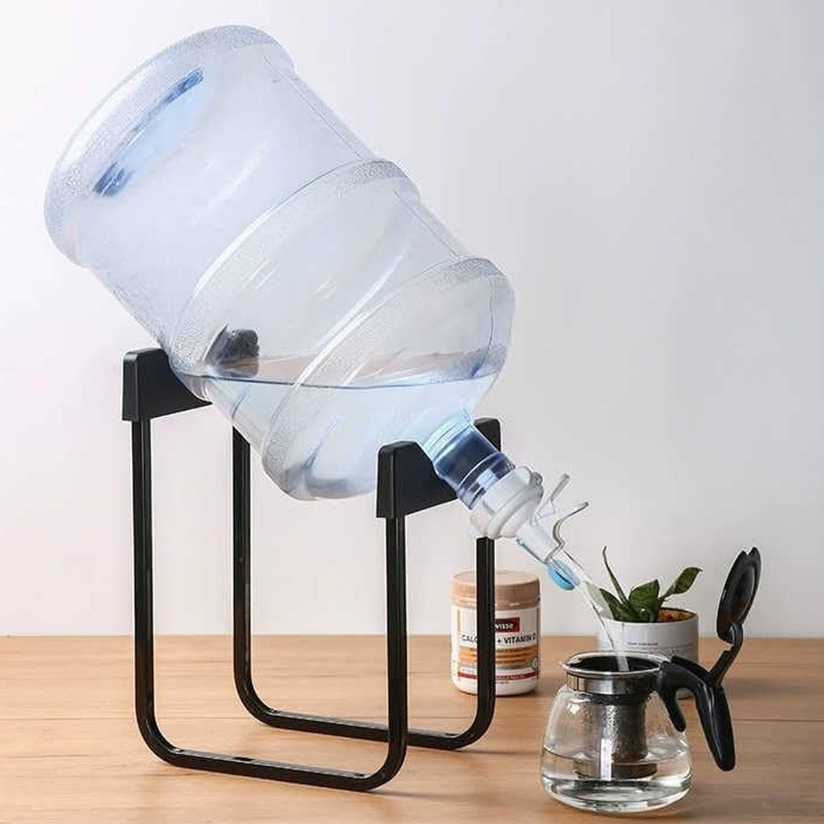 Home Utility Combo – Water Bottle Stand with Pump, Whale Soap Holders & Drain Cleaning Tool