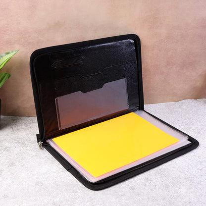 Aerotix A4 Portfolio File with Zipper – 30 Leaf Display Folder, Professional Document Organizer for Office & Study