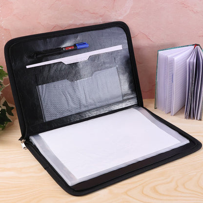 Aerotix A4 Portfolio File with Zipper – 20 Leaf Professional Document Organizer Folder