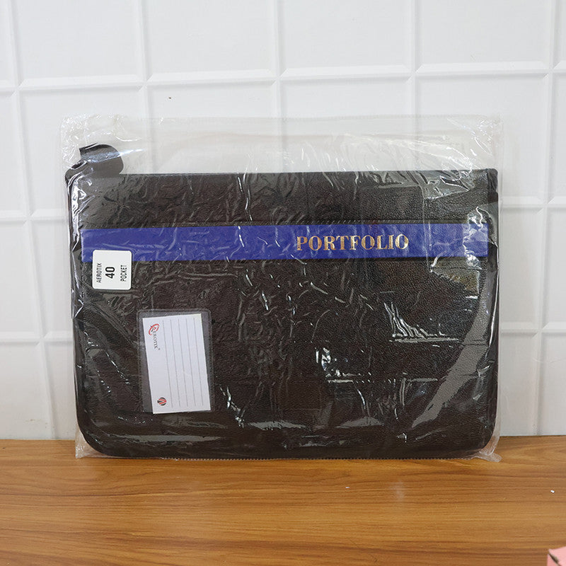 Aerotix A4 Portfolio File with Zipper – 40 Leaf Document Organizer, Professional Display Folder for Office & Stud