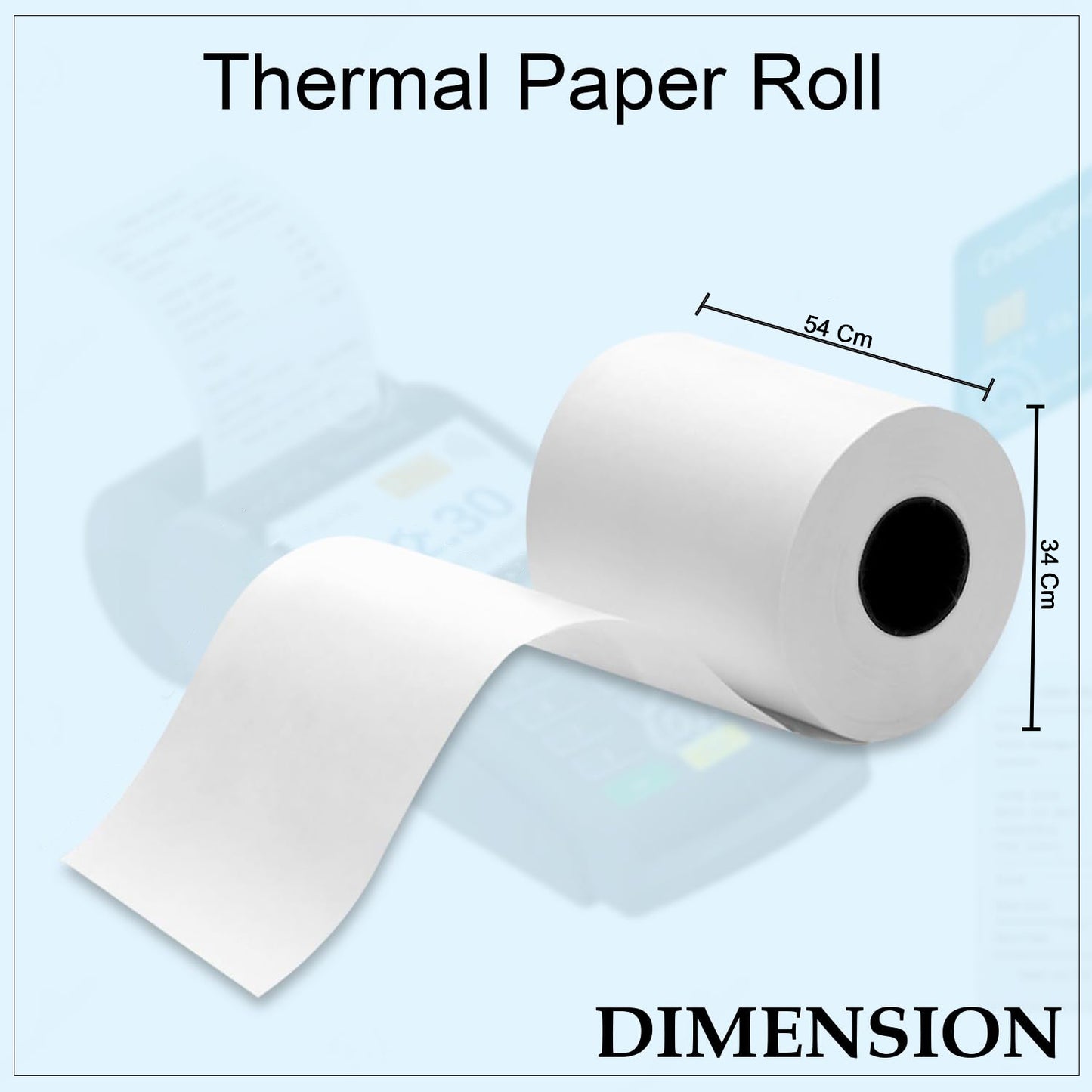 Thermal Label Roll for Barcode Printing (57 x 34 Cm)