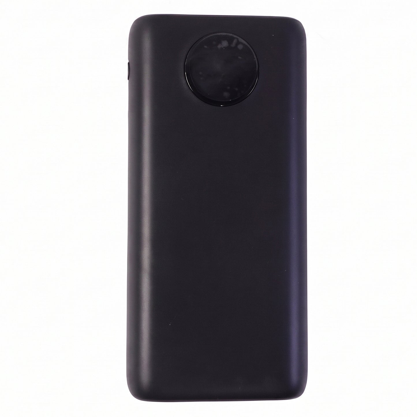 LED battery indicator on matte black power bank
