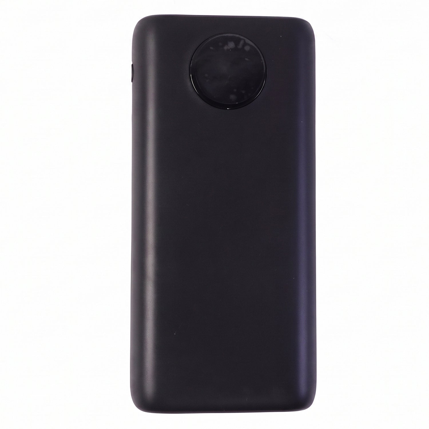 LED battery indicator on matte black power bank