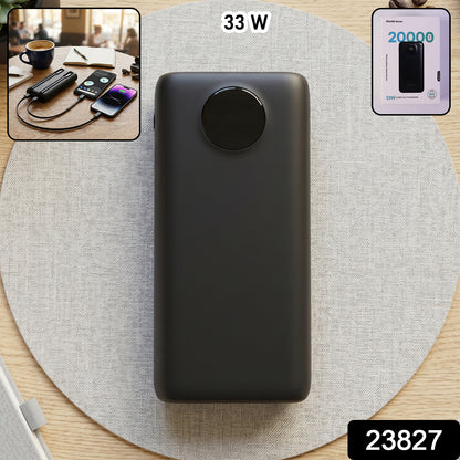 Dual USB ports on 20000mAh power bank