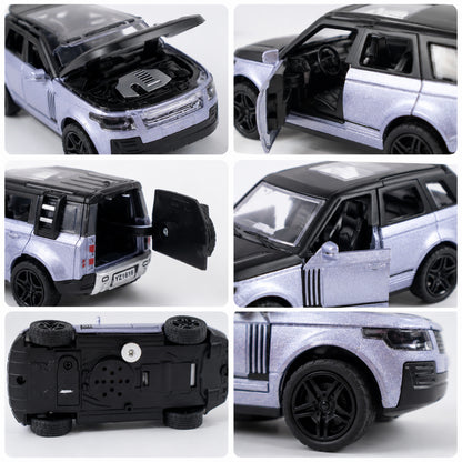 Light and Sound Metal Pull Back Car Toy, Die Cast SUV Model for Kids (1 Pc)