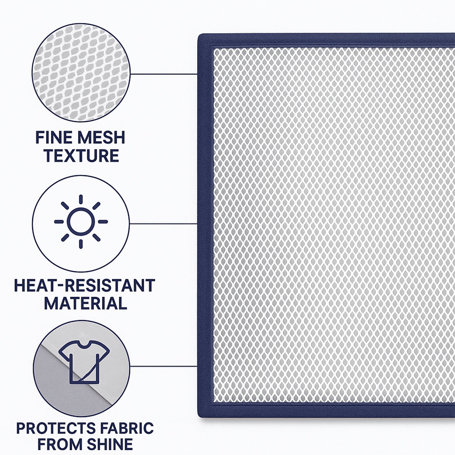 Heat-Resistant Ironing Mesh Press Cloth (65 × 40 cm / 1 Pc )