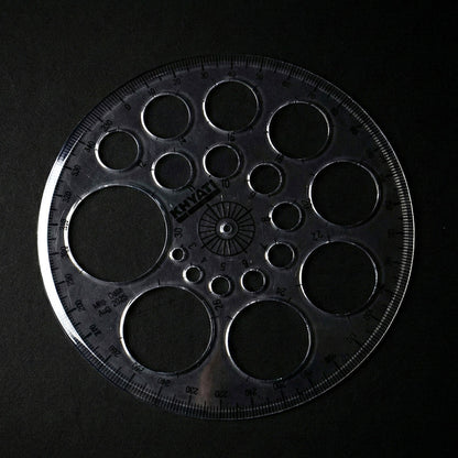 Pro Circle Template with 18 Circle Sizes – 360° Scale (Pack of 10)