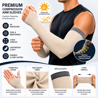 UV protection arm sleeves with thumb holes for cycling and driving Pro_Rider_Sleeves_10
