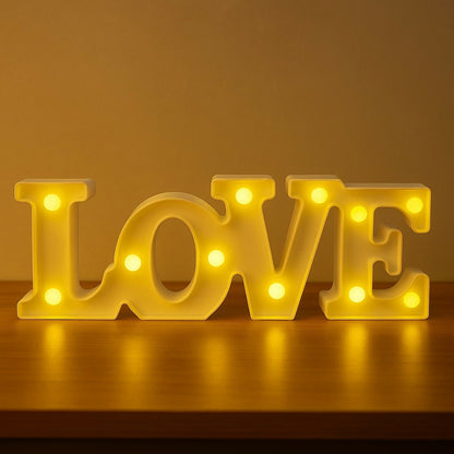 LOVE LED Marquee Letter Light Decorative Night Lamp for Home & Gifts