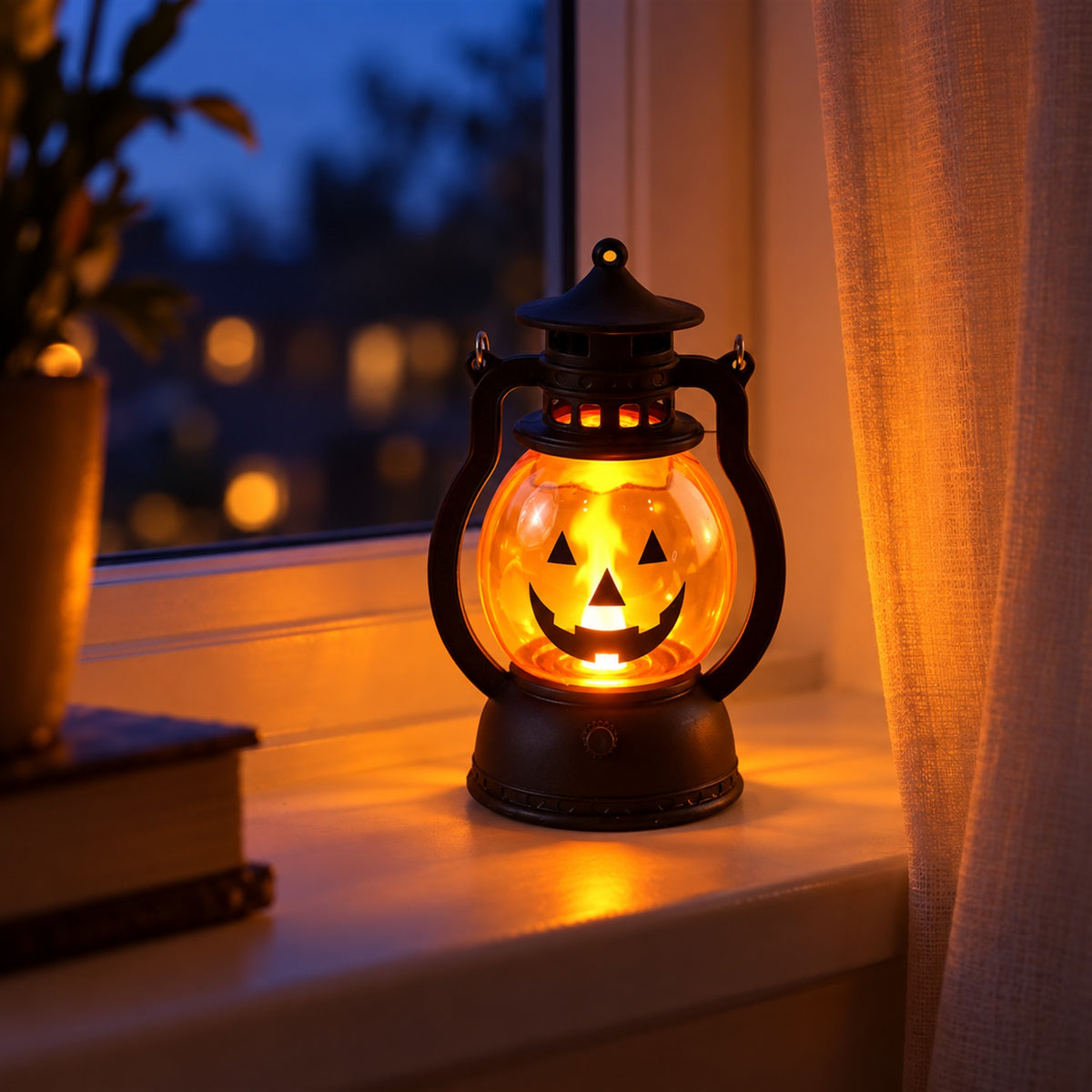 Mini Hanging Pumpkin LED Lantern Candles for Festive Home Decor (12 Pc Set)