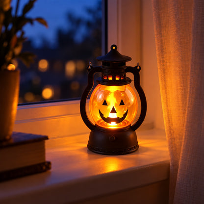 Mini Hanging Pumpkin LED Lantern Candles for Festive Home Decor (12 Pc Set)